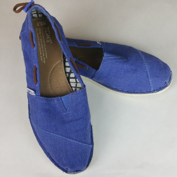 Toms Shoes - Toms Women's Blue Bimini Boat Shoe  8.5